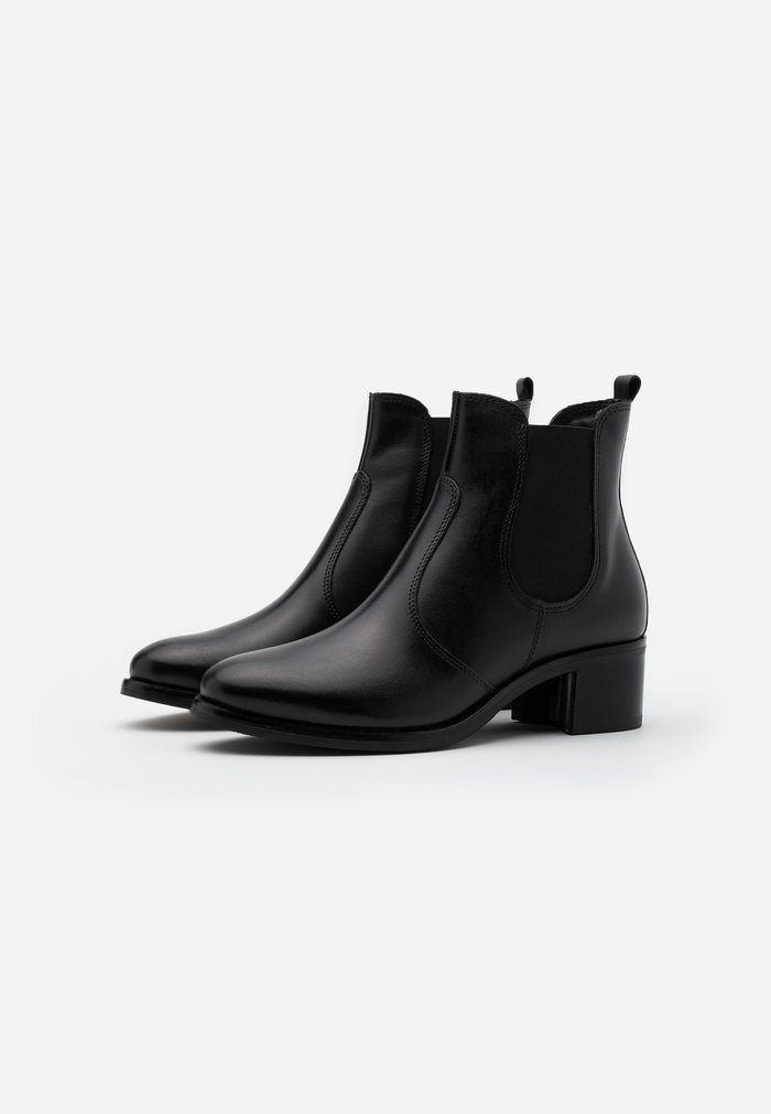 Bottines Anna Field LEATHER Block heel Slip on Noir Femme | QWE-0524313